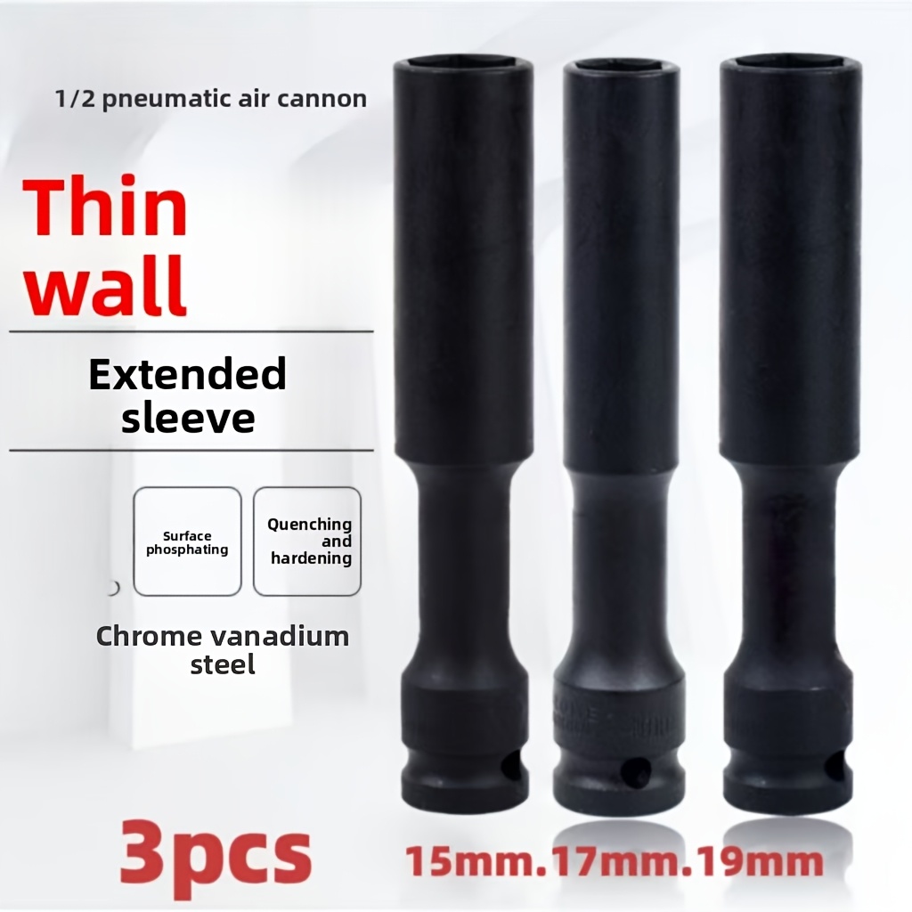 Pneumatic Impact Wrench - طقم مفاتيح صدمية رفيعة الجدران مقاس