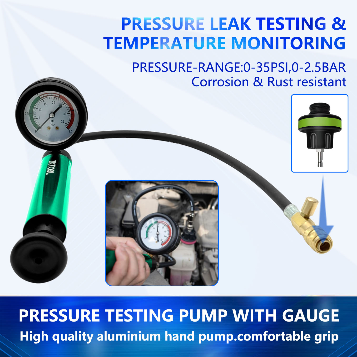 أداة اختبار ضغط نظام تبريد الس - مراجعة Radiator Pressure Tester وسعره